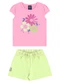 Bee Loop - Conjunto Blusa Florezinhas e Short Rosa - variação: Rosa