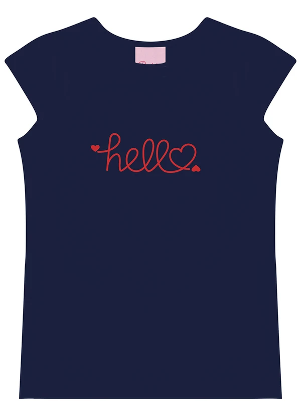 Duduka - Conjunto Blusa Hello e Short com Laço Azul