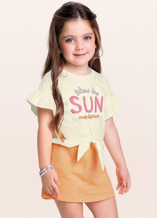 Fakini Kids - Conjunto Blusa/Laranja