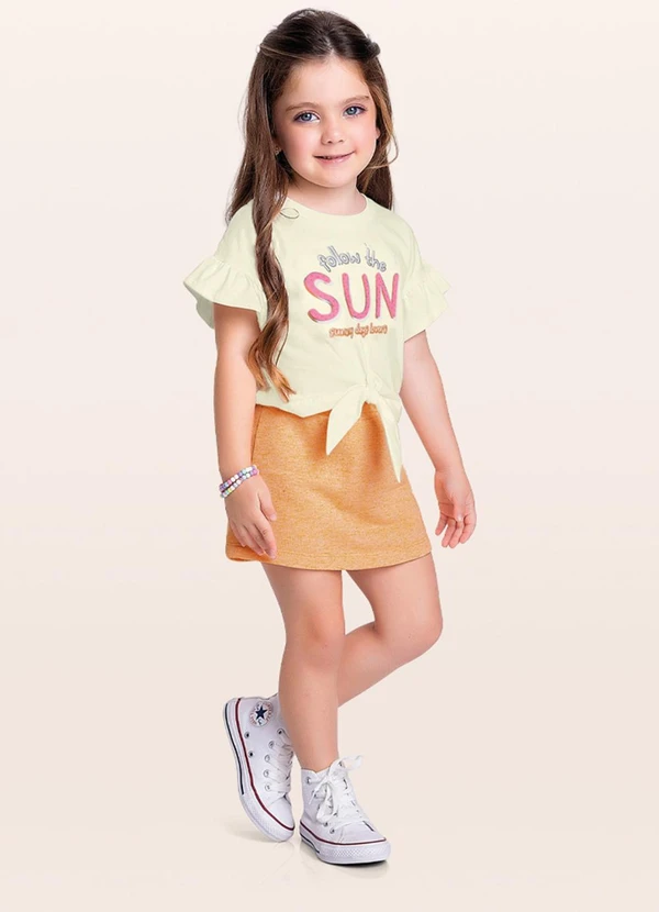 Fakini Kids - Conjunto Blusa/Laranja 2