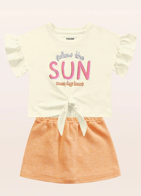Fakini Kids - Conjunto Blusa/Laranja 4