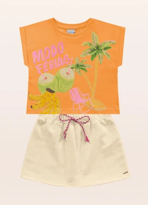 Fakini Kids - Conjunto Blusa/Laranja - FAKINI KIDS
