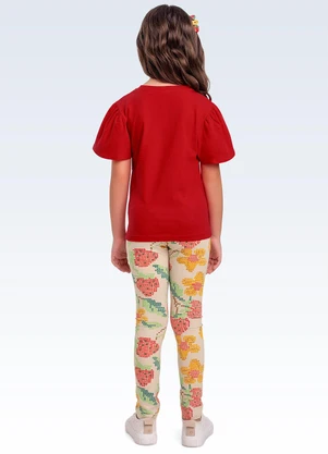 Fakini Kids - Conjunto Blusa/Legging Vermelho - FAKINI KIDS