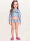 Fakini Kids - Conjunto Blusa M/Longa/Calcinha Rosa - variação: Prata