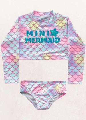 Fakini Kids - Conjunto Blusa M/Longa/Calcinha Rosa - FAKINI KIDS