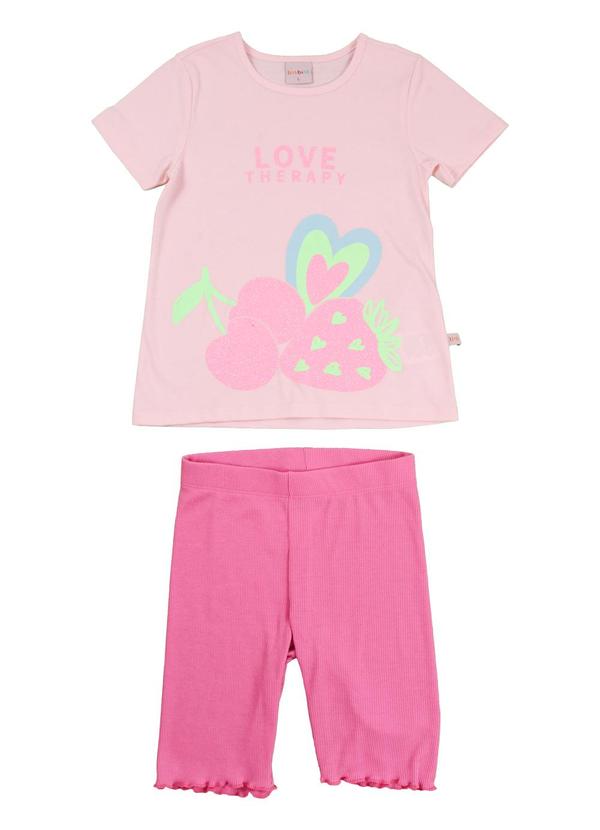 Tink Bink - Conjunto Blusa Mc e Ciclista Rosa 1