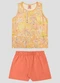 Kely Kety - Conjunto Blusa Meia Malha e Shorts Amarelo - variação: Amarelo