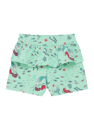 Duduka - Conjunto Blusa Mermaid e Short Sereia Azul  - DUDUKA