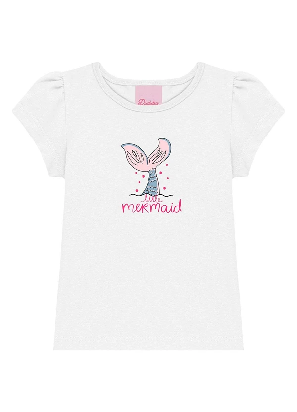 Duduka - Conjunto Blusa Mermaid e Short Sereia Branco