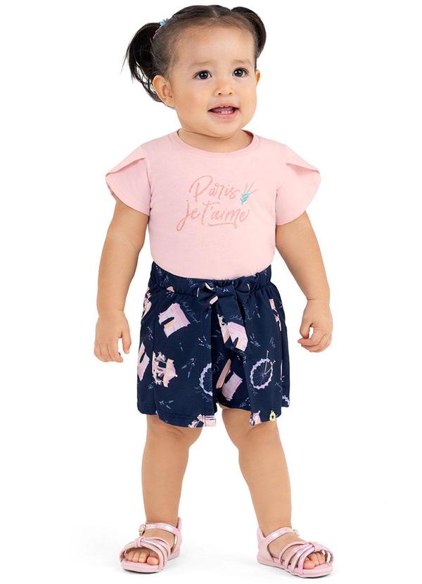 Alenice - Conjunto Blusa Paris Menina Rosa 1