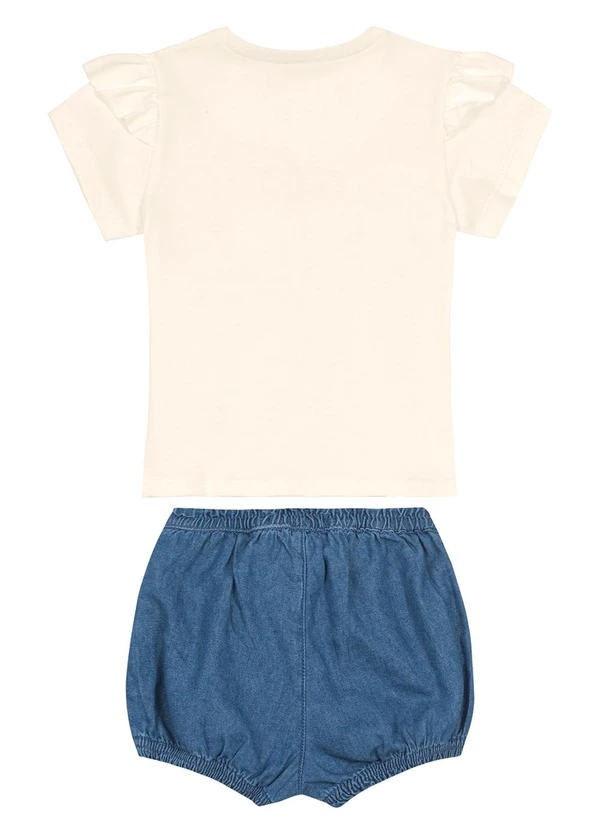 Trick Nick - Conjunto Blusa Princess com Shorts Bege 2