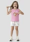 Kely Kety - Conjunto Blusa Regata e Shorts Amarelo - variação: Rosa