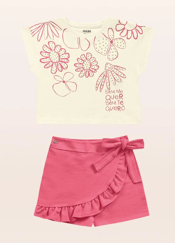 Fakini Kids - Conjunto Blusa/Rosa 4
