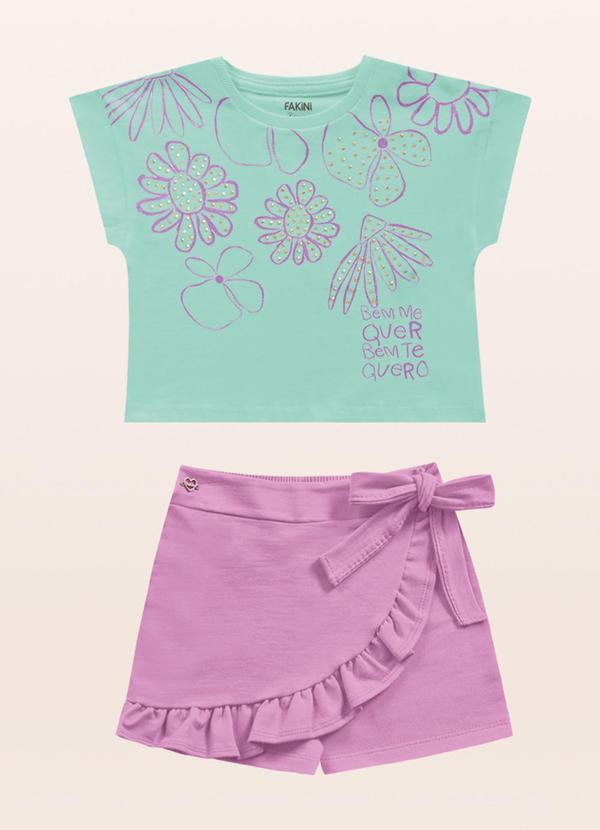 Fakini Kids - Conjunto Blusa/Roxo