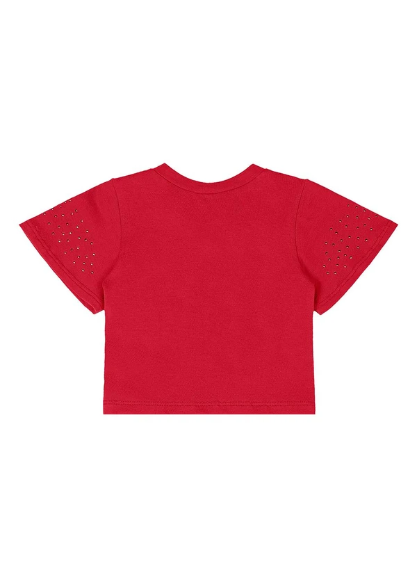 Quimby - Conjunto Blusa Saia Estampado Vermelho 4