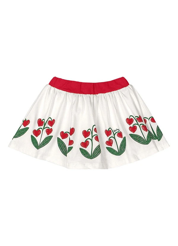 Quimby - Conjunto Blusa Saia Estampado Vermelho 5