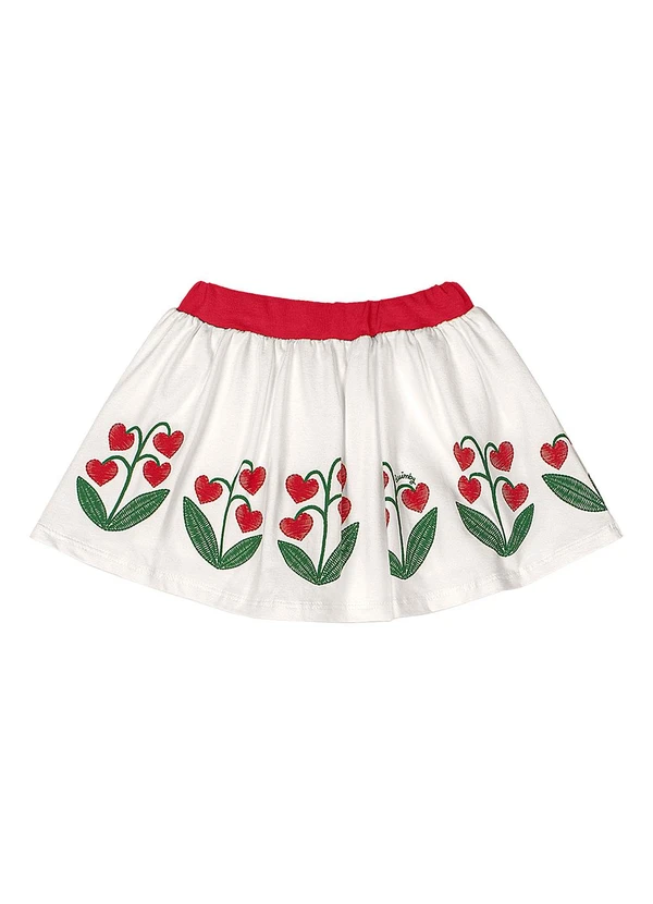Quimby - Conjunto Blusa Saia Estampado Vermelho 6