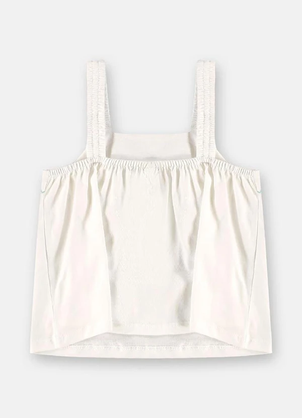 Up Baby - Conjunto Blusa Saia Infantil Midi Branco 4