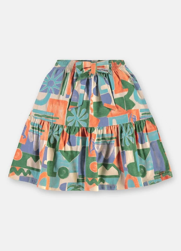 Up Baby - Conjunto Blusa Saia Infantil Midi Branco 5