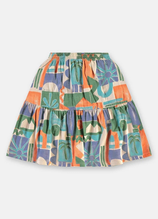 Up Baby - Conjunto Blusa Saia Infantil Midi Branco 6