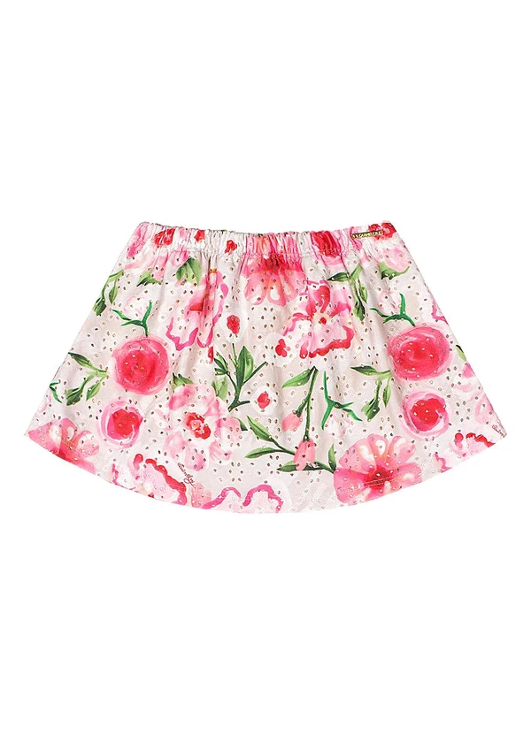 Quimby - Conjunto Blusa Saia-Short Estampado Bege 4