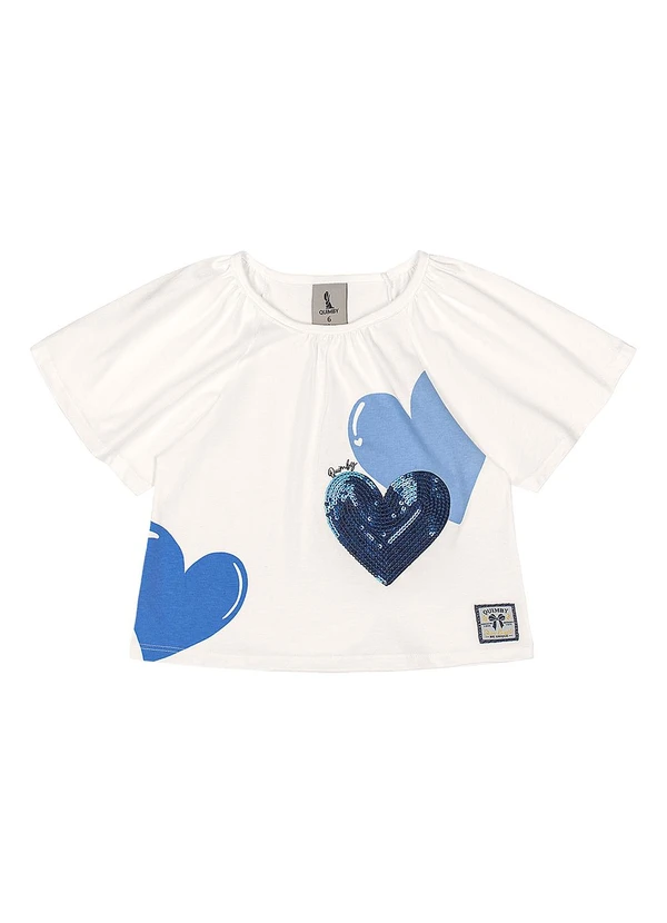 Quimby - Conjunto Blusa Saia Short Branco 3