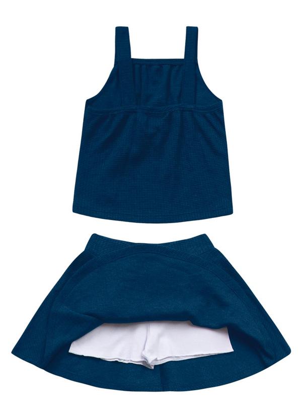 Kiko e Kika - Conjunto Blusa e Saia Shorts Azul 2