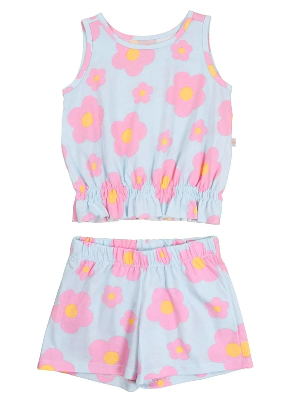 Tink Bink - Conjunto Blusa sem Manga e Short Floral