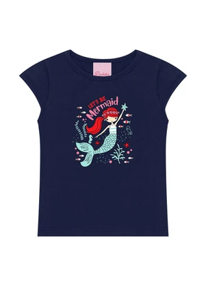 Duduka - Conjunto Blusa Sereia e Short Rotativo Azul  - DUDUKA