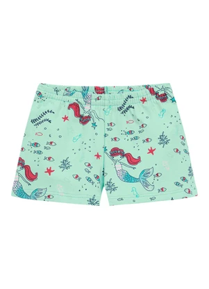 Duduka - Conjunto Blusa Sereia e Short Rotativo Azul  - DUDUKA