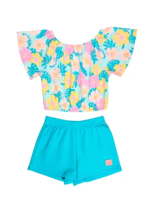 Tink Bink - Conjunto Blusa Short Azul - TINK BINK