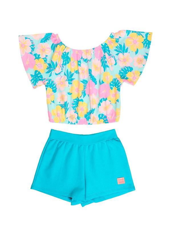 Tink Bink - Conjunto Blusa Short Azul