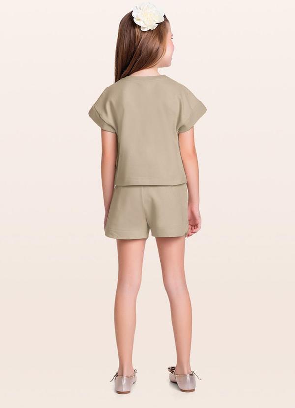 Fakini Kids - Conjunto Blusa/Short Bege 3