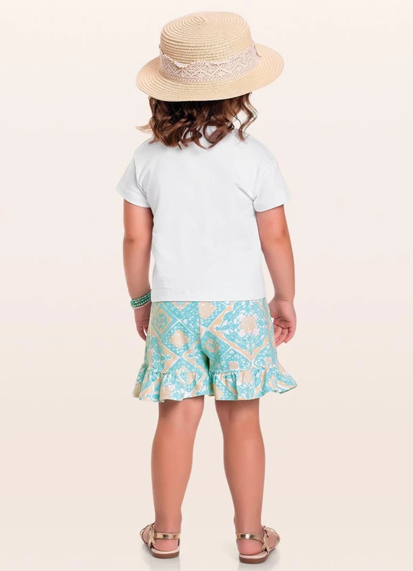 Fakini Kids - Conjunto Blusa/Short Branco 2