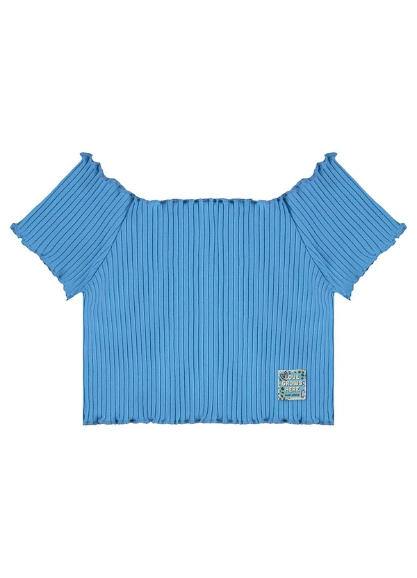 Bee Loop - Conjunto Blusa Short Estampado Azul 3