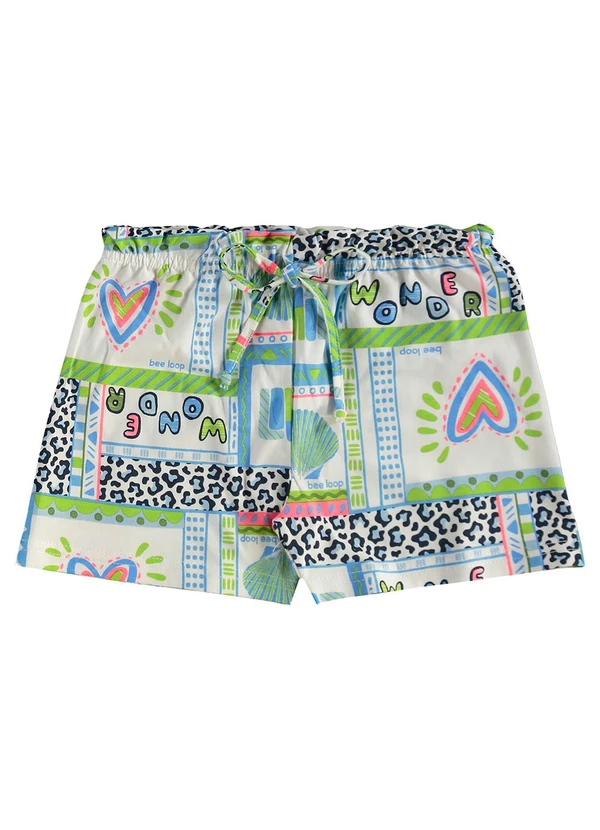 Bee Loop - Conjunto Blusa Short Estampado Azul 4