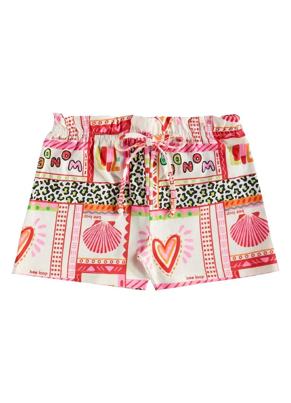 Bee Loop - Conjunto Blusa Short Estampado Bege 5