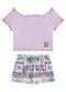 Bee Loop - Conjunto Blusa Short Estampado Roxo - variação: Roxo