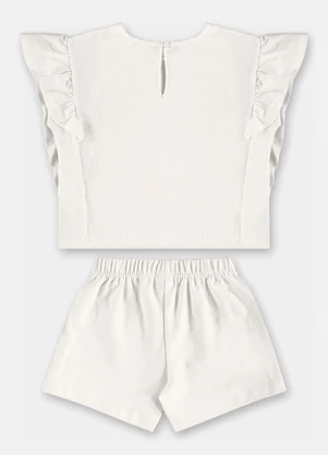 Up Baby - Conjunto Blusa Short Nature Branco - UP BABY