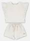 Up Baby - Conjunto Blusa Short Nature Branco - variação: Branco