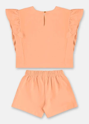 Up Baby - Conjunto Blusa Short Nature Marrom - UP BABY