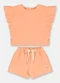 Up Baby - Conjunto Blusa Short Nature Branco - variação: Marrom