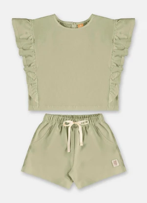 Up Baby - Conjunto Blusa Short Nature Verde - UP BABY