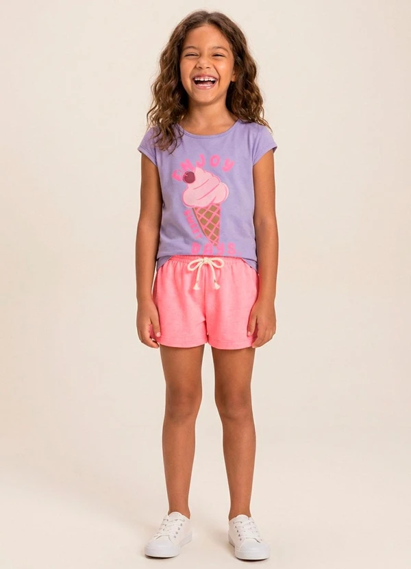 Fakini Kids - Conjunto Blusa/Short Rosa 1