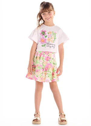 Quimby - Conjunto Blusa Short-Saia Branco - QUIMBY