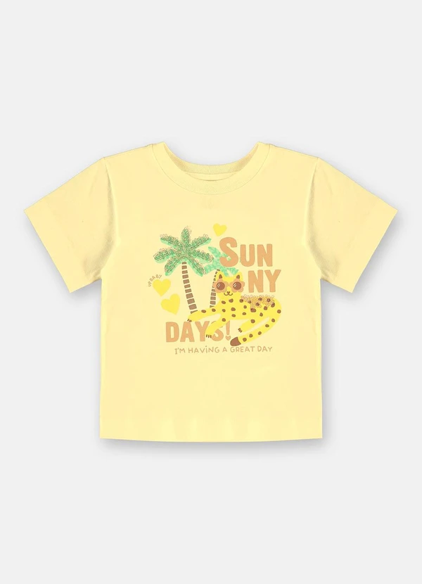 Up Baby - Conjunto Blusa Short-Saia Amarelo 3