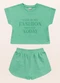 Fakini Kids - Conjunto Blusa/Short Verde - variação: Verde