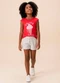 Fakini Kids - Conjunto Blusa/Short Vermelho - variação: Vermelho