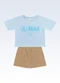 Fakini Kids - Conjunto Blusa/Shorts Azul - variação: Azul