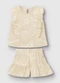 Carinhoso - Conjunto Blusa & Shorts Folhagens Areia - variação: Areia